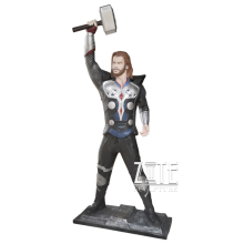 Life size marvel fiberglass movie character figure statue resin thor sculpture