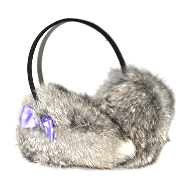 Hand Made Ear Muffs with Rabbit Fur