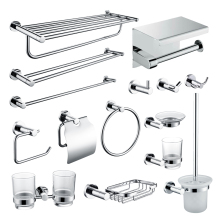 Chrome Bathroom Accessories Set - Stainless Steel Bath Hardware Sets for Washroom