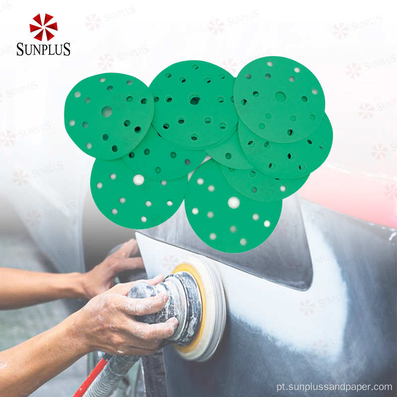 Automotive Hook Loop Landpaper Disc Abrasives Green Film