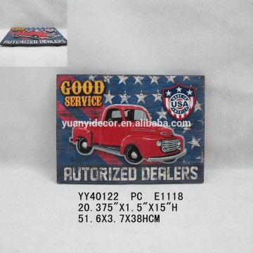 metal car 3D look wall arts