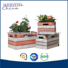 vintage rectangular planter crate and shabby chic wood planter box