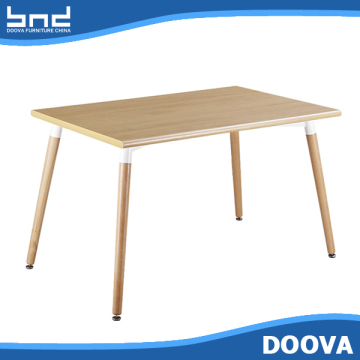 Classic wooden table with wooden legs cheap dining table