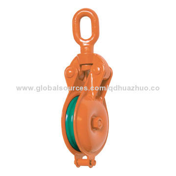 Snatch block, mold YBO single wheel, bush or bearing, ISO 9001