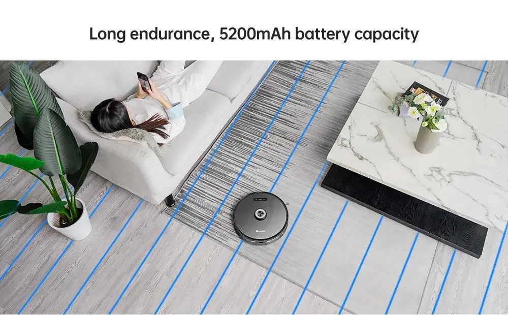 2700PA Mopping Robot Vacuum Cleaner with Self-Emptying Dustbin