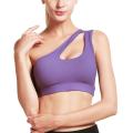 Women exercise top with built in bra