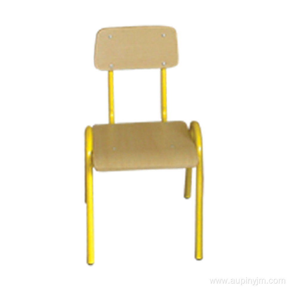 Kindergarden plywood chair with metal leg