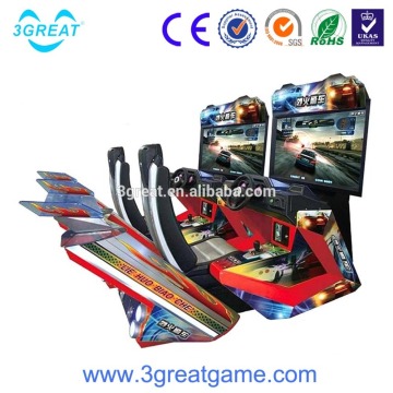 Amusement coin operated racing car game machine