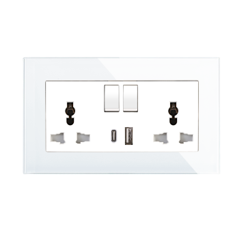 Double Universal Switch Socket with USB Electrical Wall Power Socket