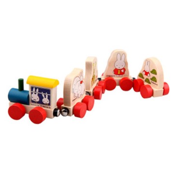 Baby favorite wooden animal train,Magnetic wooden train toy