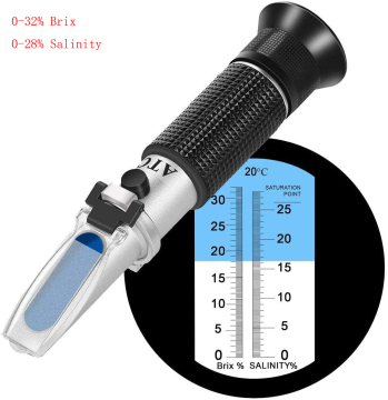 Handheld Brix Meter for New Refractometer Honey Food Beverages Sugar Test ATC Content Meter