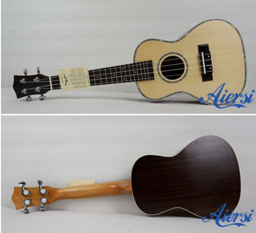 [Aiersi Brand] Solid Spruce Top Concert ukulele Rosewood Aquila string