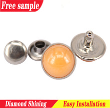 Romantic rhinestone rivets metal rhinestone button decorative shoes parts