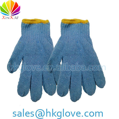 7 Gauge Blue Stretch Cotton Gloves