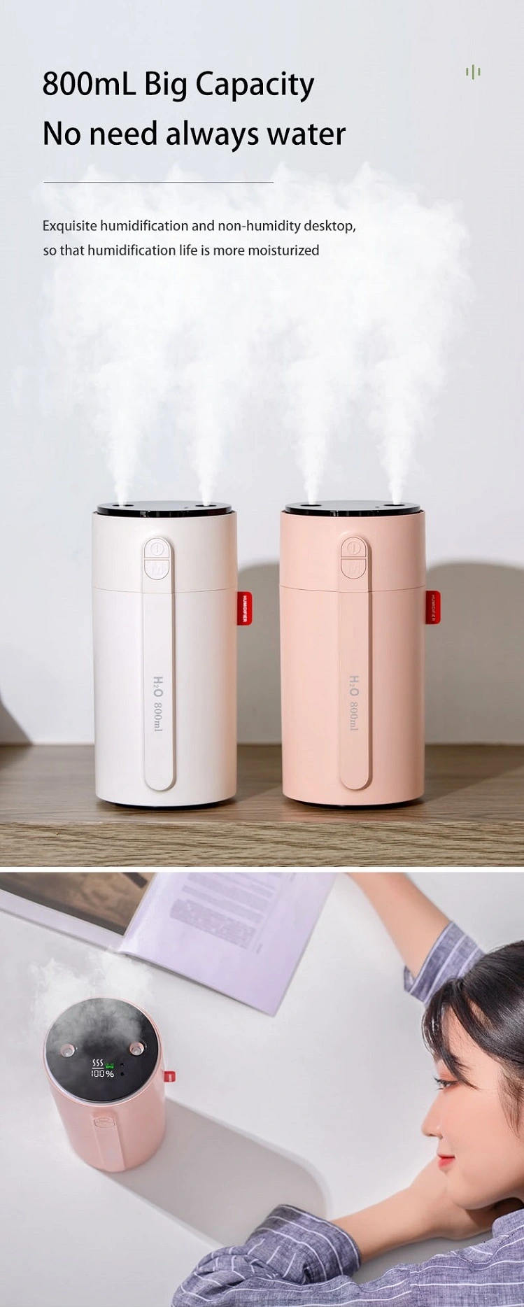 2021 Mini Dazzle Cup Spray Humidifier 300ml Spray Mist Humidificador Double Wet Diffuser Portable Car Air Humidifiers