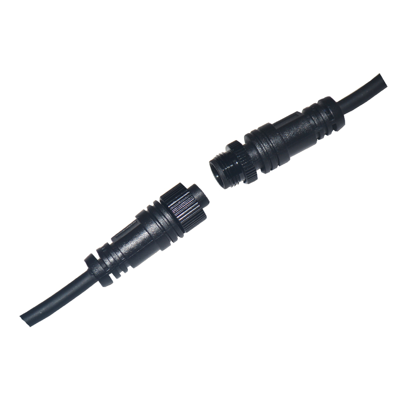 IP68 waterproof 4 pin male to female aviation screw lock connector m12 extension cable connector