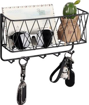 Wall-Mounted Organizer: Keys, Glasses, Mail, and More