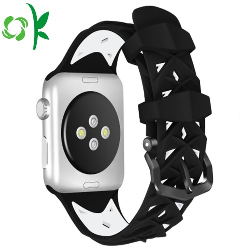 Dubbelfärg Valentine Watch Strap Silicone Iwatch Bands