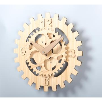 16 Inch Wooden Gear Wall Clock