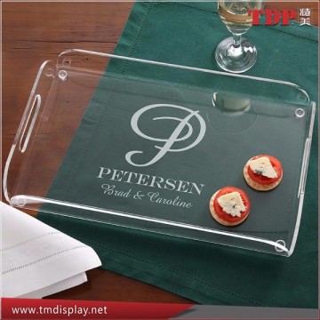 customized acrylic serving trays serving display trays