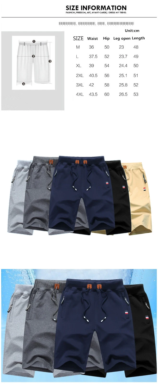 Wholesale Sports Short 100% Cotton Jogger Men Track Pants King Size Summer Pants