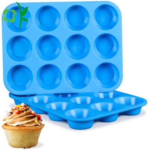 Khuôn bánh donut tròn 12 cốc silicone sô cô la