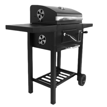 Family Gathering Backyard BBQ Smoker Outdoor Barbecue Charbon Grill With Side Table