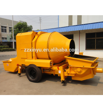 Excellent quality mobile diesel concrete mixer with pump for constructions