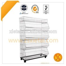 New Hot -wire stacking basket with wheels XTC-05010E