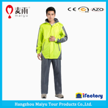Maiyu polyester yellow men's rain coat