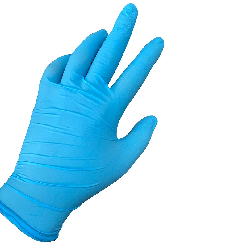 Non sterilné objemové nitrilové rukavice modré prášok zadarmo