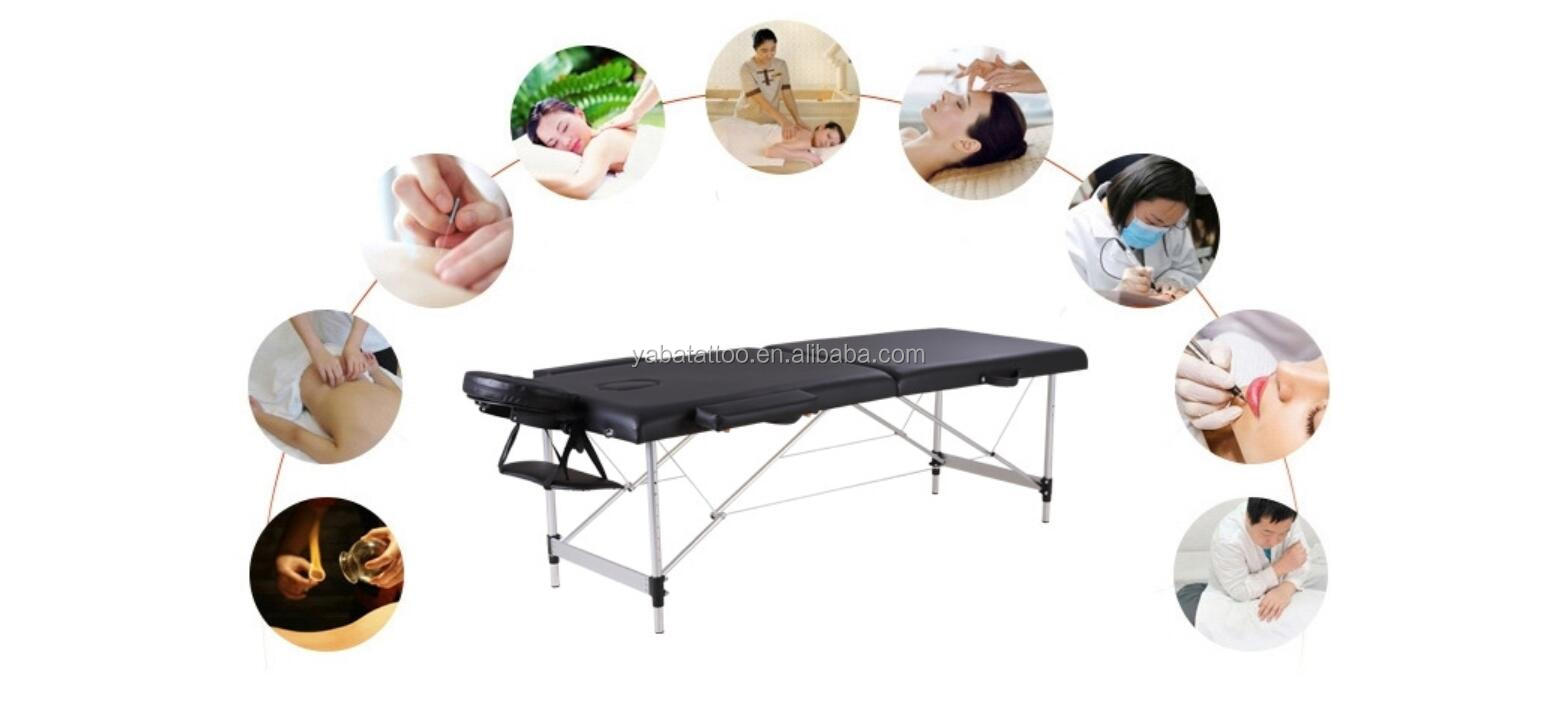 Portable Folding Massage Bed Adjustable SPA Therapy Tattoo Beauty Salon Massage Table Bed with Carrying Case