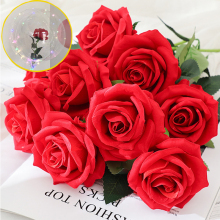 Hot Sale Silk Satin Artificial Flowers Bulk for Home & Wedding Decoration