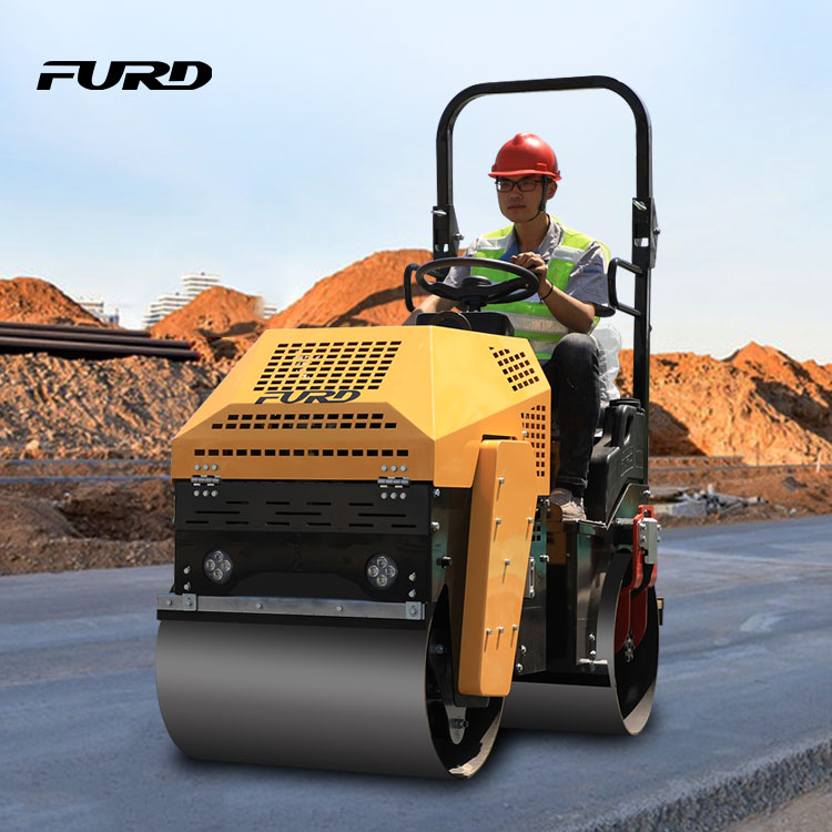 1 ton Diesel Engine Mini Compactor Road Roller With Reasonable Price