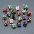 Amethyst Merkaba Star Pendants for Necklace Jewelry