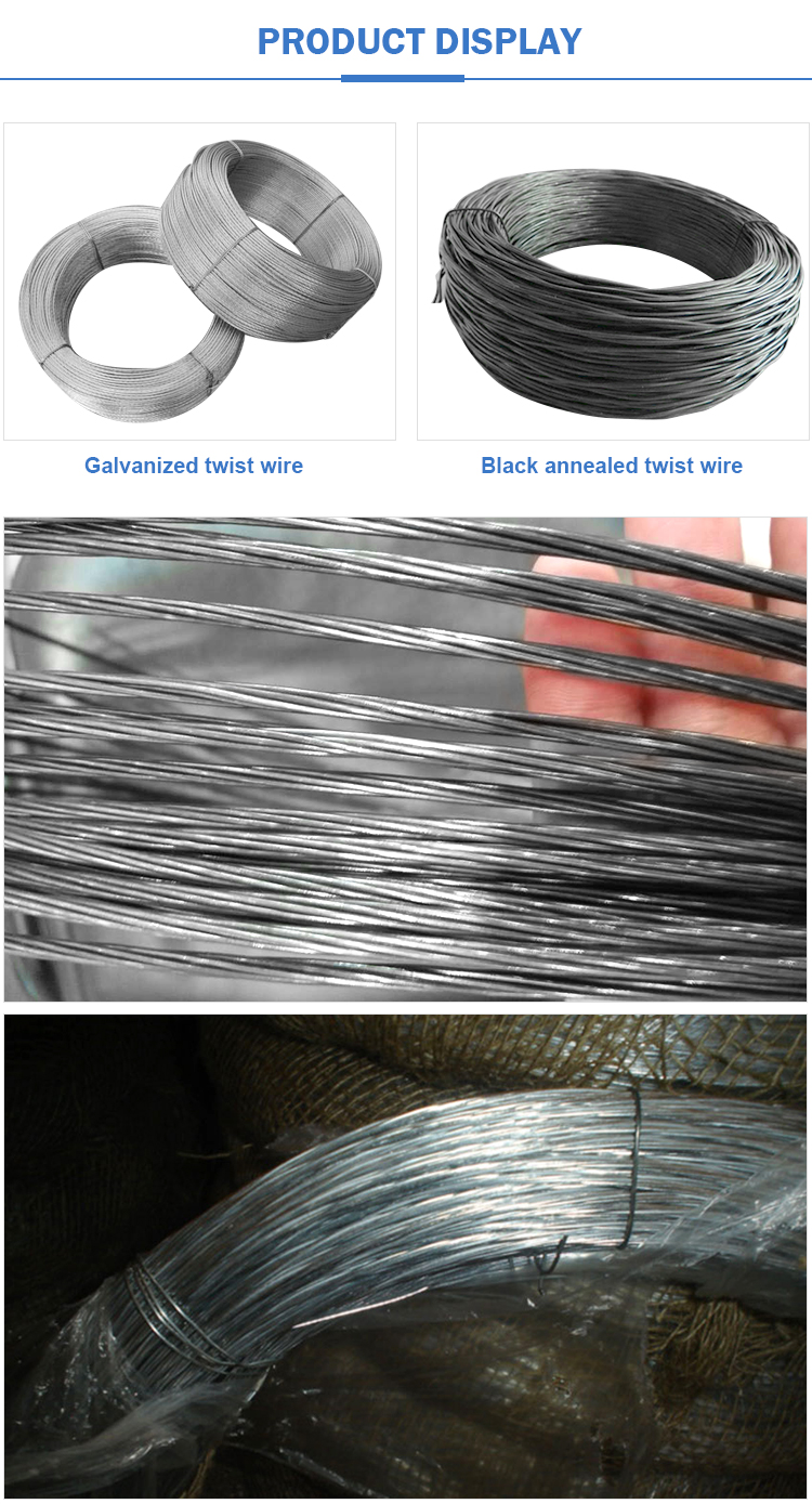 twisted soft annealed black iron galvanized binding wire high quality