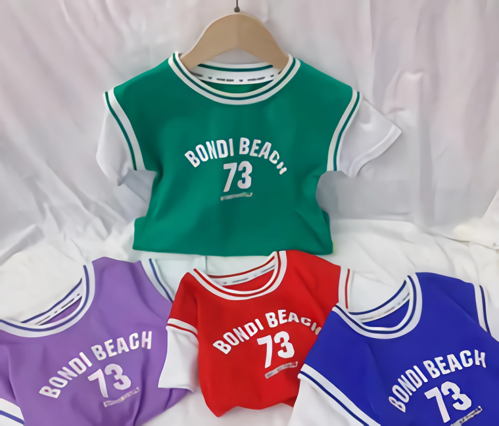 Baby Sports 100% Cotton Jersey de manga curta