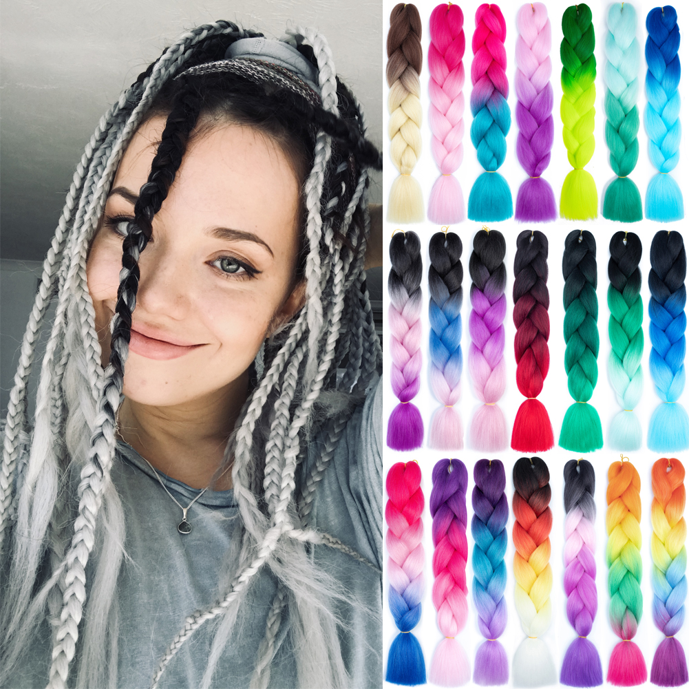 Bellwshow bulk  synthetic hair extension for braiding  jumbo braiding hair