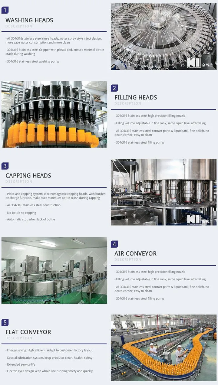 Fully Automatic Fruit Juice Bottling Plant for Glass Bottle