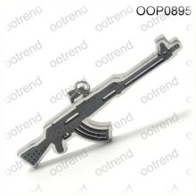 Custom made World war Soldier memoriaze rifle imitation pendant ,gun lover historic rifle pendant made of surgical steel