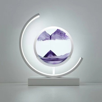 3D Deep Sea Landscape Liquid Motion Lamp with Round Glass Frame