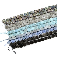 12mm Black Green Rainbow Miyuki Drusy Geode Agate Bracelet Earrings Set