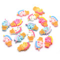 Cute Horse Ice Cream Resin Flatback Cabochons Cartoon Slime Charms Miniature Dollhouse Cupcake Ornaments Scrapbooking DIY