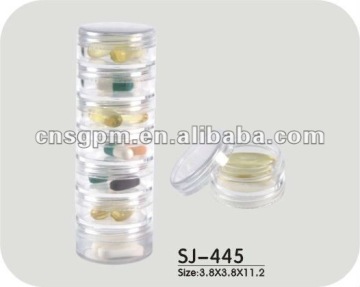 Floor Cylinder Rotatable Pill Box and Pill Case