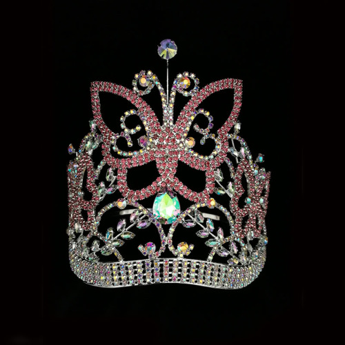 Haiwan rama-rama berlian buatan Tiara Pageant Crown
