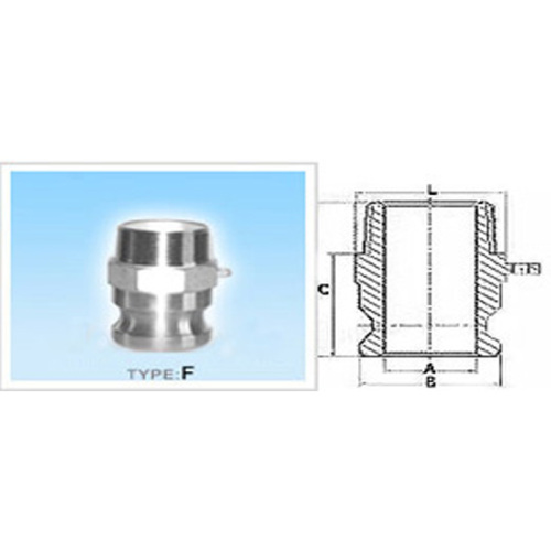 Adaptador Camlock tipo F macho