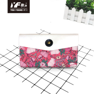 Custom flower style PU leather handbag cosmetic bag pencil case&bag multifunctional bag