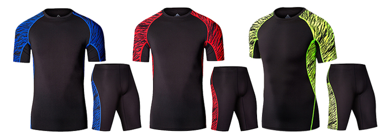 custom cheap fitness suit new design men's gym compression tights wholesale crane sportswear