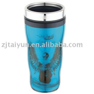 16oz calabash plastic travel /advertisement mug