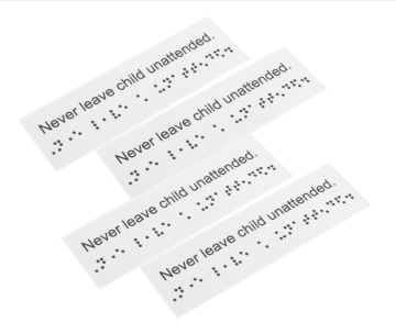 Pvc Braille Sign Braille Label